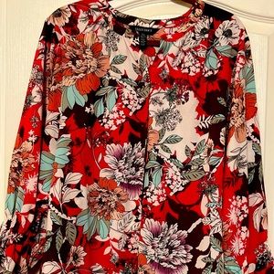 Flora blouse size XL By Ellen Tracy NWT.  Long bell sleeve
